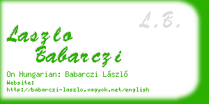 laszlo babarczi business card